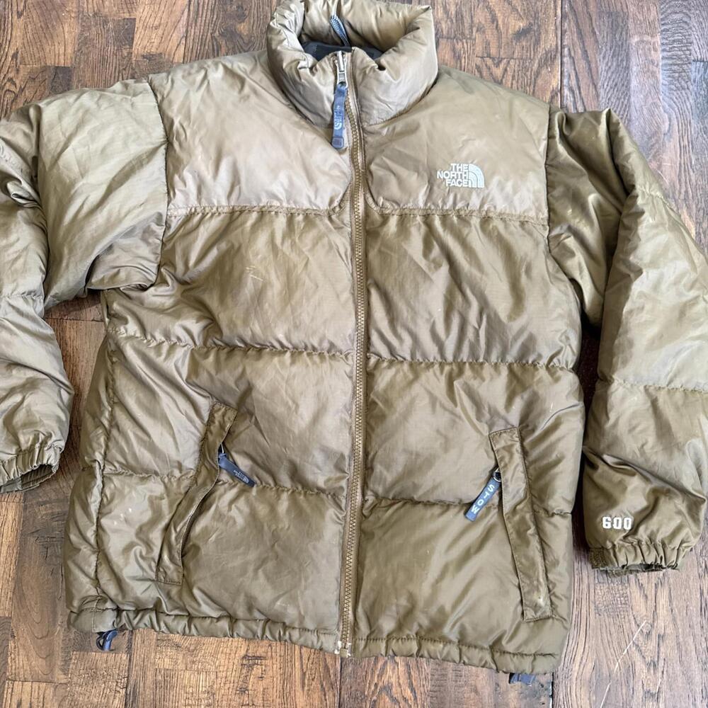 The North Face Boys 600‑Fill Down Puffer Jacket — Size Large — Brown — Excellent - Picture 5 of 9